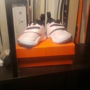 Nike Kids Pink and Black Slip-On Athletic Shoes